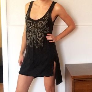 Free People black Embellished dress / tunic
